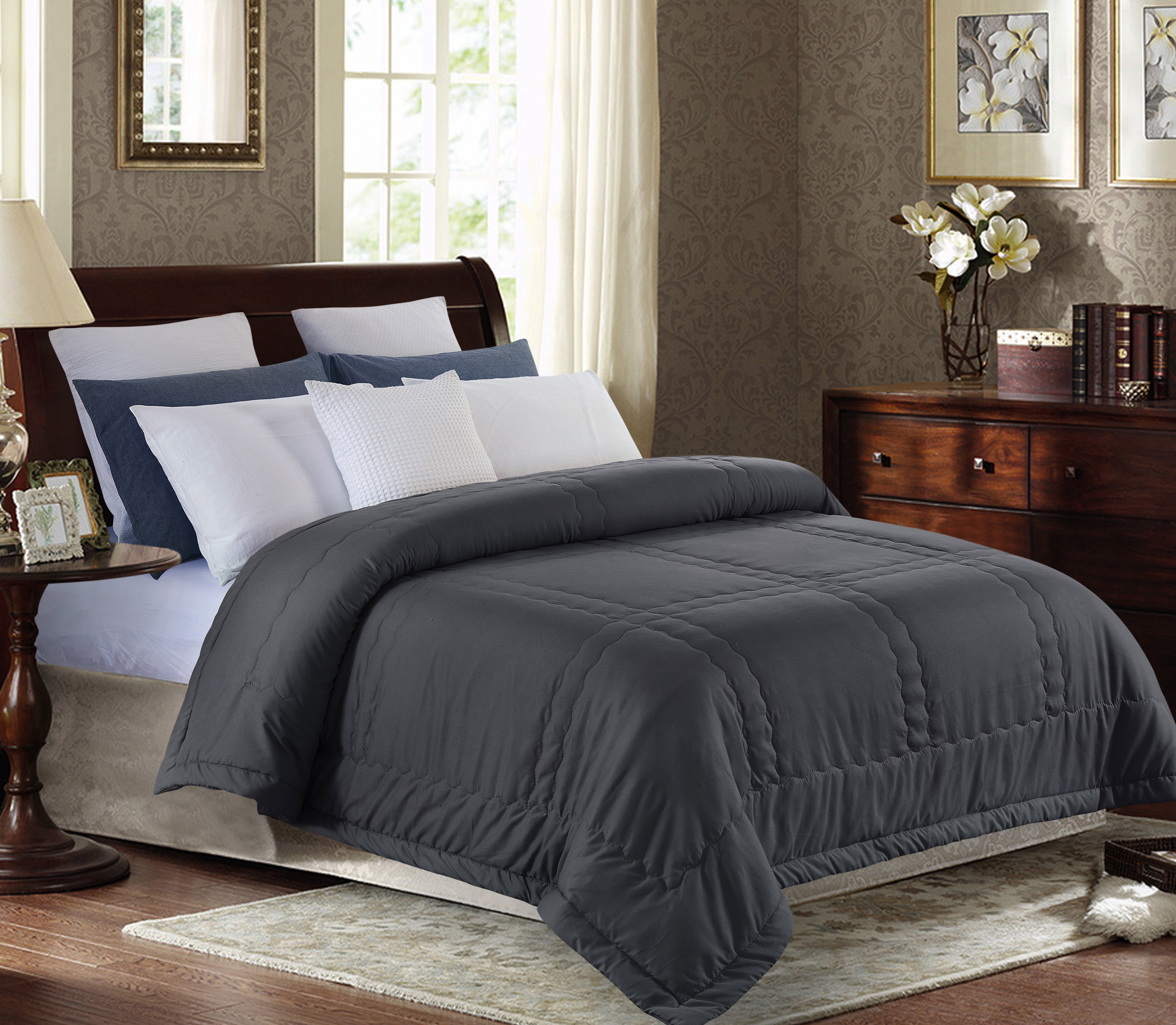 Reversible Down Alternative Super Soft Microfiber Platinum ...