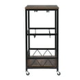 thumbnail image 6 of 3-Tier Bar Carts Kitchen Serving Utility Cart on Wheels with Storage for Outdoor,Kitchen,Club,Living Room, Wood Furniture with Metal Frame, 6 of 8