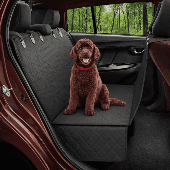 Dog Car Seat Cover for Back Seat, Waterproof Dog Car Hammock with Side Flaps, Non-Slip Pet Seat Protector for Cars SUVs Trucks