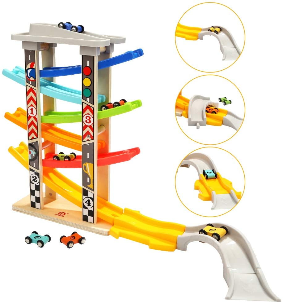 TOP BRIGHT Toddler Car Track Toys for Boy 2 Year Old Gifts