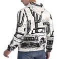 thumbnail image 6 of Sikiie Vintage Cactus Pickup Men's Hoodie, Essentials Hoodie, Sweatshirt, Pullover Hooded Sweatshirt for Men-Small, 6 of 7