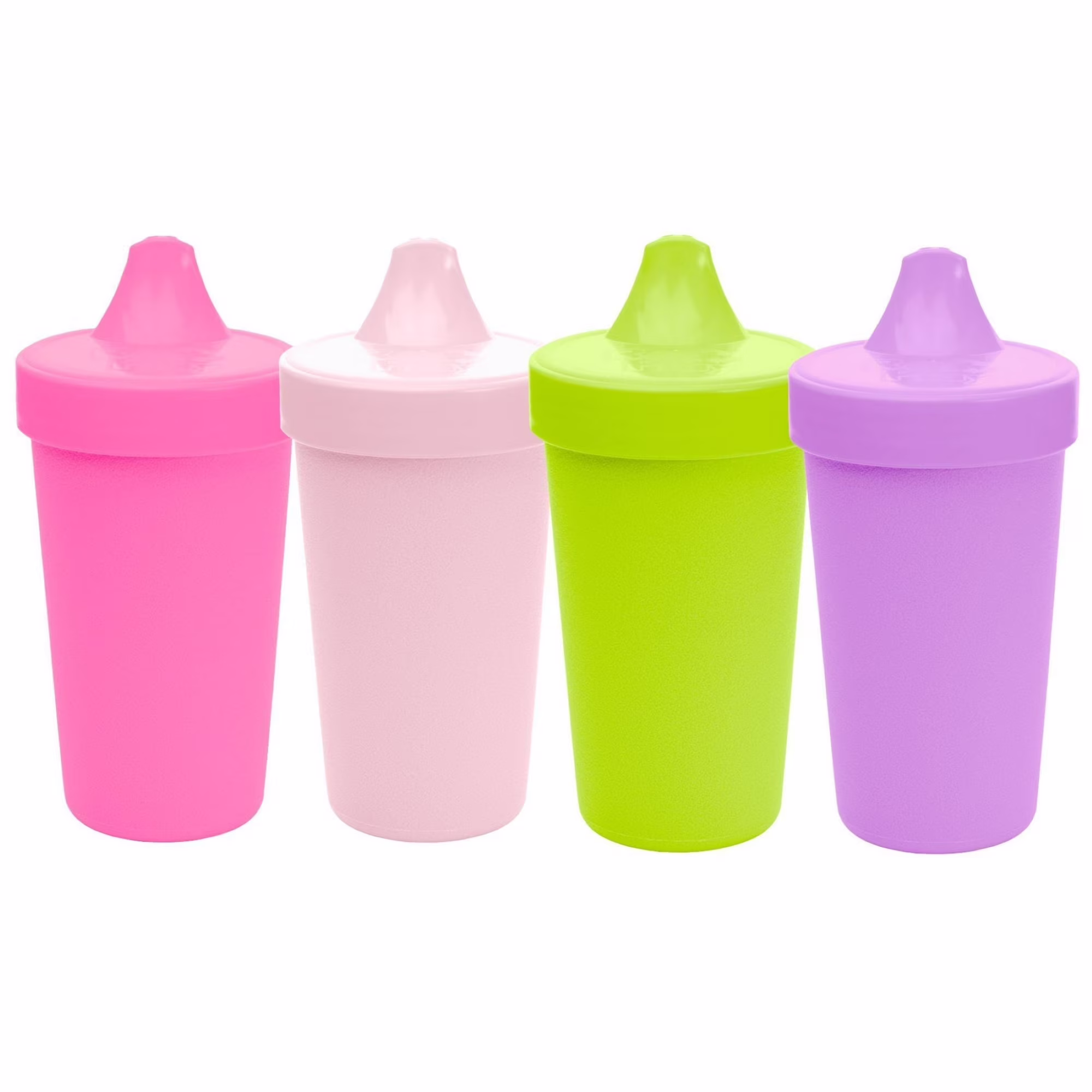 Re-Play Sippy Cups for Toddlers - 10 oz. Reusable Spill Proof Cups for Kids, Dishwasher/Microwave Safe - Made in the USA - Set of 4 - Tulip