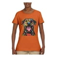 thumbnail image 3 of My Favorite Breed is The One In Need | Colorful Labrador Dog | Dean Russo Art Animal Lover Womens T-Shirt, Orange, M, 3 of 5