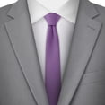 thumbnail image 3 of Jacob Alexander Men's Solid Color 1.5 inch Width Ultra Skinny Neck Tie - Wisteria, 3 of 8