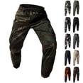 thumbnail image 2 of IAJDKMEK Men's Cotton Cargo Pants - Loose Fit Multi-Pocket Work Trousers and Hiking Pants for Casual Wear and Active Lifestyle,Camouflage S, 2 of 8