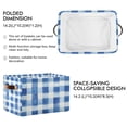 thumbnail image 2 of Yayeee Canvas Storage Basket with Handles for Shelves Fabric Bins Closet Organizer, Blue Plain, 2 of 8