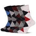 thumbnail image 3 of Xfvqtps Men and Women Sports Socks Color Blocked Grid Mid Tube Absorb Sweat Sports Socks for Outdoor Cycling Running Blue, 3 of 3