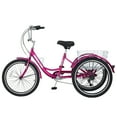 thumbnail image 6 of Lilypelle 24"/26" Adult Tricycle 3 Wheel Trike Low Stand-over Frame Bike with Shimano Derailleur,Large Rear Basket,Double Wall Rims, 6 of 13