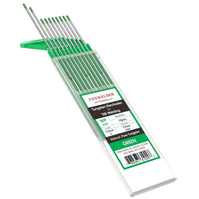 Electrodo de tungsteno de soldadura TIG YESWELDER Pure Tungsten 3.0 mm