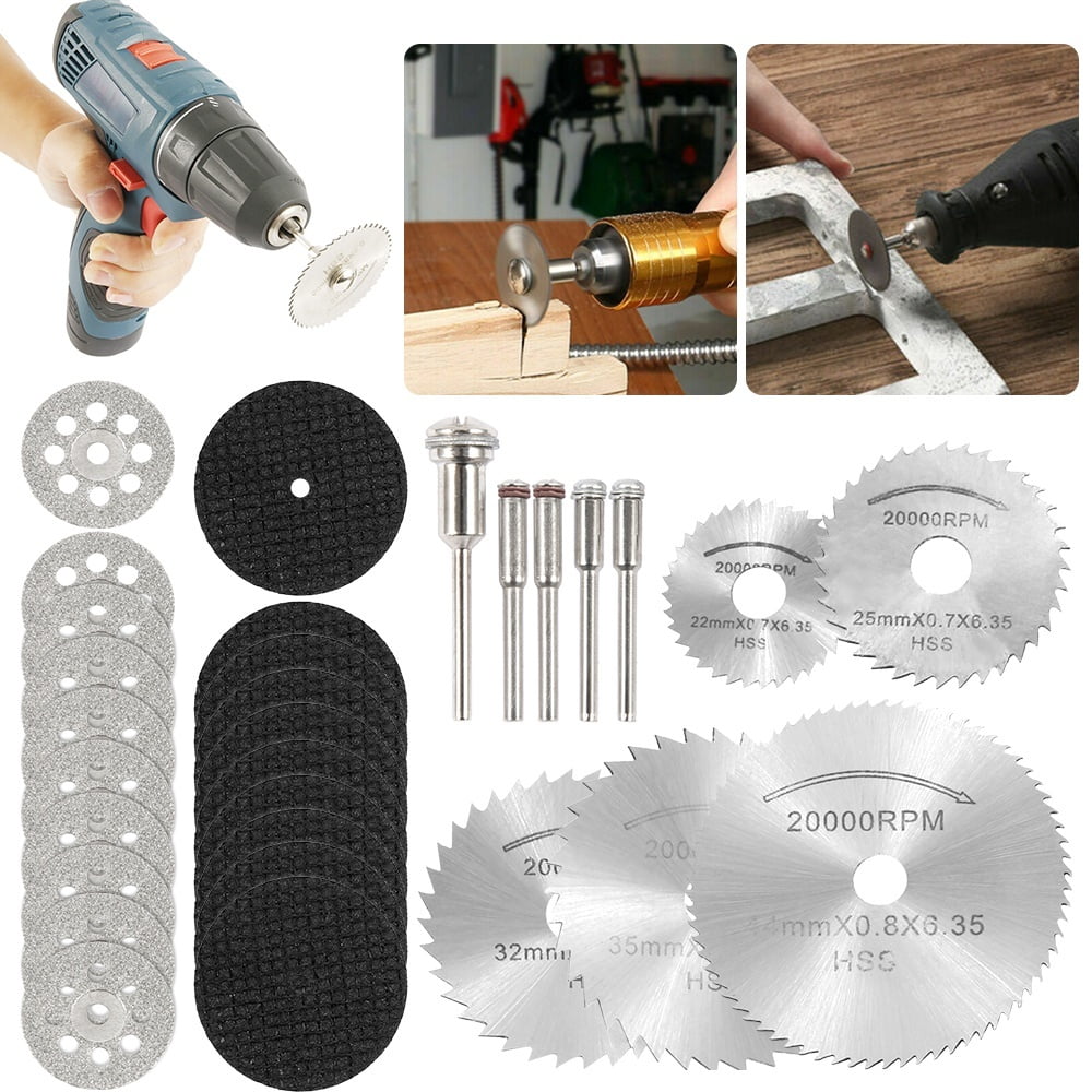 Circular Saw Disc Set 6X Mini Drill Rotary Tool Wood Wheel Cutting Metal Blade 