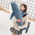 thumbnail image 5 of Peluche de tiburón grande y suave de 140 cm, bonito y kawaii, para niños, niñas y niños, bonito animal de peluche para regalo de cumpleaños, 5 of 5