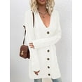 thumbnail image 2 of LAICAIW Womens Cardigan Long Sleeve Cable Knit Sweater Open Front Loose Outwear with Pocket, 2 of 5