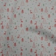 thumbnail image 1 of oneOone Rayon Gray Fabric Christmas Doodle Craft Projects Decor Fabric Printed By The Yard 56 Inch Wide, 1 of 5