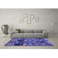 thumbnail image 3 of Ahgly Company Indoor Square Abstract Blue Modern Area Rugs, 4' Square, 3 of 4