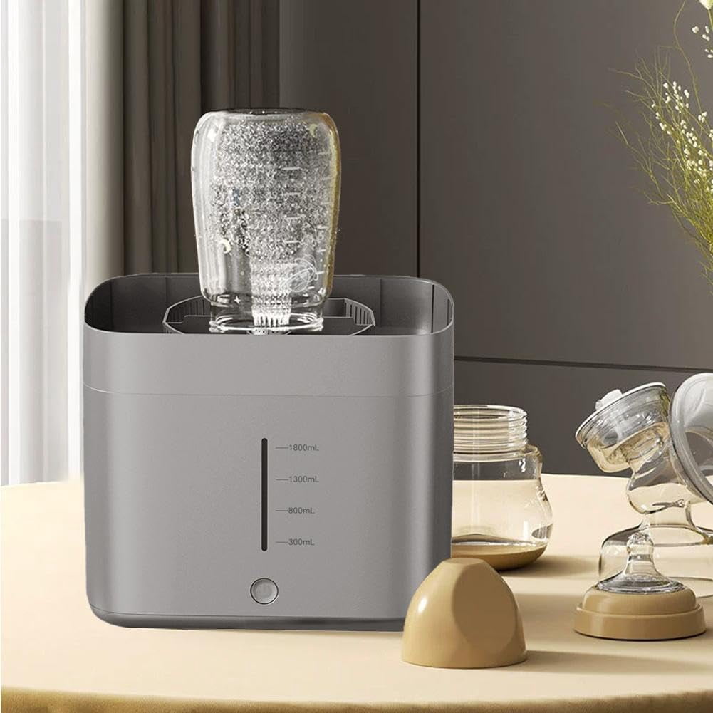 Electric Glass Rinser Tea Cup Washer | Desktop Automatic Cup Washing Machine with 1.6L Water Tank | High Pressure Jets for 3-10cm Diameter Cups | Portable Bottle Washer for Home, Bar & Coffee Shop