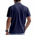 thumbnail image 4 of Men's Polo Shirts With Collar Big And Tall Under $10 Summertime Mesh Casual Loose Button Lapel Short Sleeve, 4 of 9