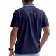 thumbnail image 4 of Blusa y camisa de manga corta con cuello vuelto para hombre, de verano, de malla, informal, holgada, con solapa y botones, de poliéster., 4 of 9