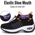 thumbnail image 4 of Women's Sneakers Sport  Shoes Sock Sneakers Slip on Mesh Air Cushion Comfortable Wedge Easy Shoes Platform Loafers, 4 of 14