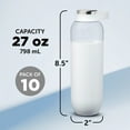 thumbnail image 5 of Strike Plastic Water Bottles with Carrier Handle 27 oz. Set of 10, Bulk Pack - Reusable, Great for Gym, Hiking, Cycling, and For School - White, 5 of 5