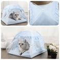 thumbnail image 4 of Casa carpa para mascotas Selena con encaje y malla transpirable azul grande, 4 of 6