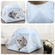 thumbnail image 4 of Casa carpa para mascotas Selena con encaje y malla transpirable azul grande, 4 of 6