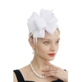 thumbnail image 3 of Fascinators Hat for Tea Party Church Cocktail Feathers Kentucky Derby Headband, 3 of 6