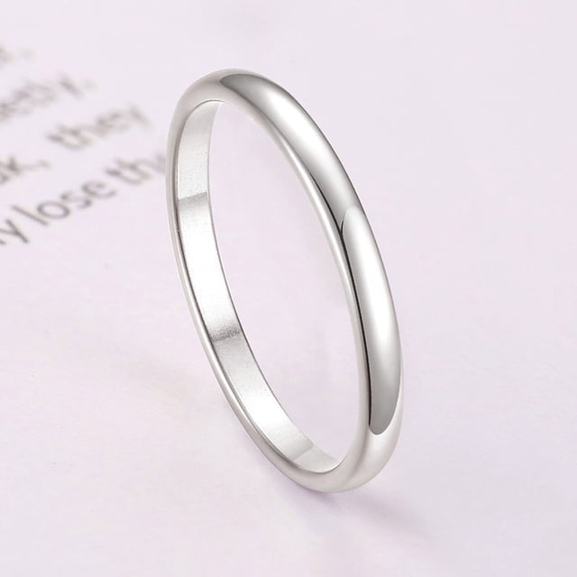 Bagues Fines 2 mm pour Femmes en Acier Inoxydable, Ensemble de Bagues Minimalistes, Bague Queue Élégante pour Fête