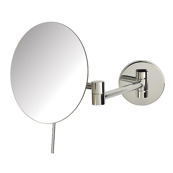 Sharper Image Frameless 5x WallMount Makeup Mirror Chrome or Nickel