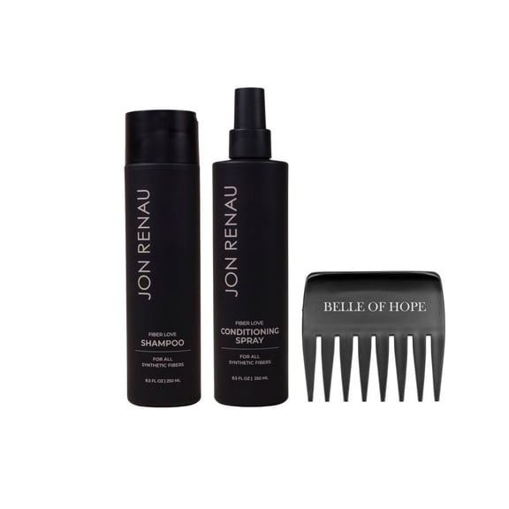 Jon Renau Synthetic Hair Care Kits (3 Piece 8 oz Bundle)