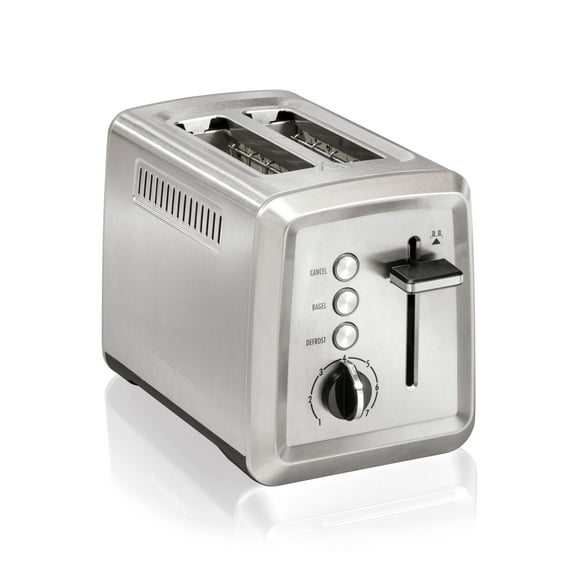 Hamilton Beach 2-Slice Toaster with Extra-Wide Slots, Toast Boost, Removable Crumb Tray, Stainless Steel