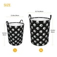 thumbnail image 2 of Laundry Basket, football soccer ball black Laundry Hamper Waterproof Laundry Bag Clothes Hamper Laundry Bin with Handles for Bedroom, Living Room, Kids Room, 2 of 6
