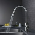 thumbnail image 7 of Kitchen Faucet with Pull Down Sprayer Multitask Mode Single Handle High Arc Pull Out Kitchen Sink Faucet Offers Efficient Cleaning for RV, Laundry, Bar, 7 of 7
