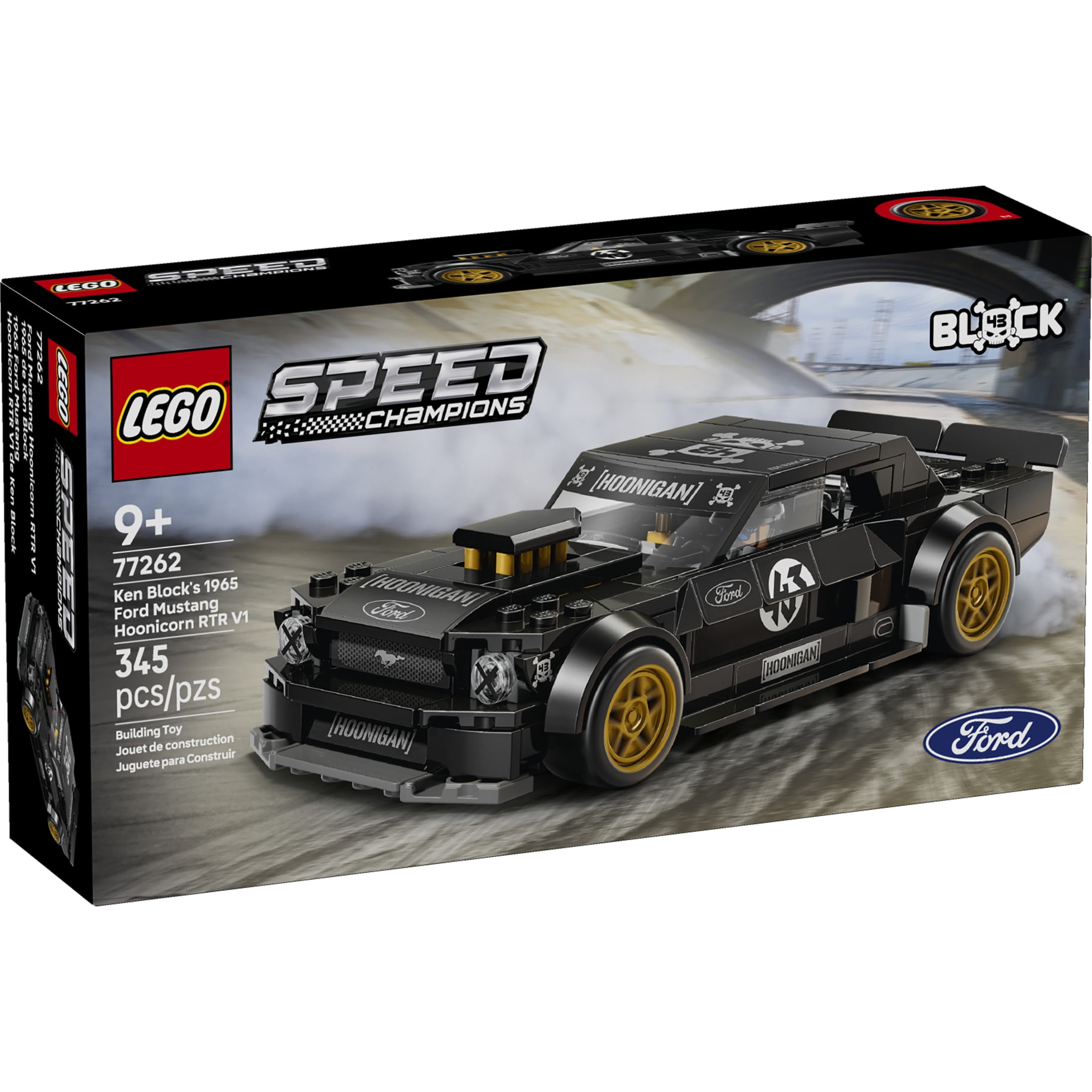 LEGO Speed Champions Ken Block's '65 Ford Mustang Hoonicorn V1 - Building Set for Boys & Girls, Ages 9+ - Mustang Toy Car for Play or Display - Gift for Birthdays - 77262