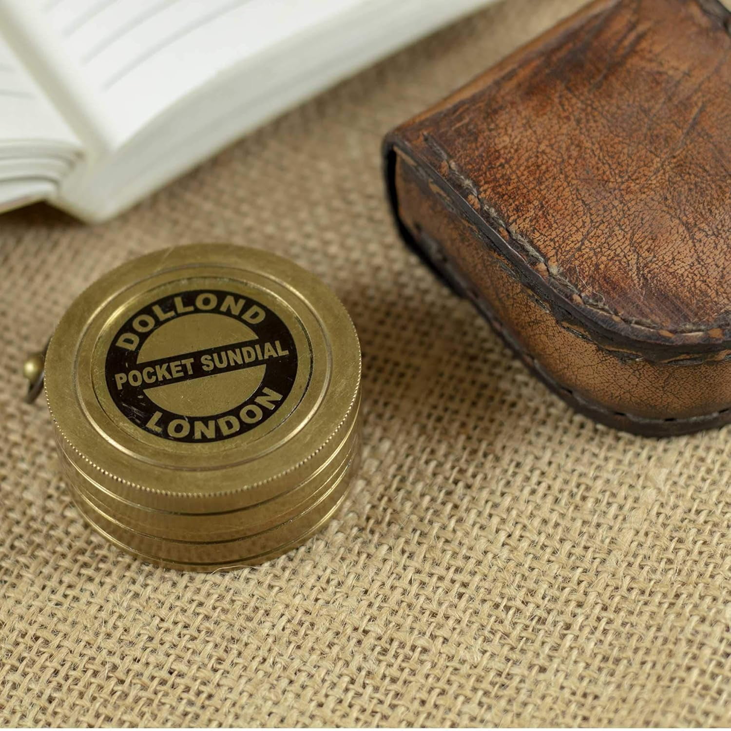 Brass Pocket Dollond London Magnetic Sundial Compass Nautical Boat Decor Antique Vintage Engraved Directional Pirate Hiking Travel Christmas Souvenirs dad Grandson Son Gift