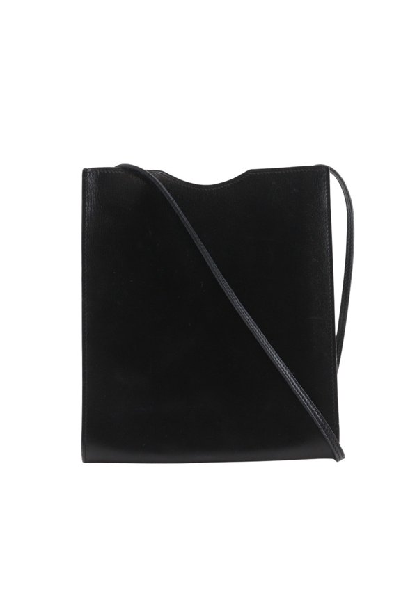 Pre-Owned Hermes Onimetu Shoulder Bag Calf Black Unisex (Fair)