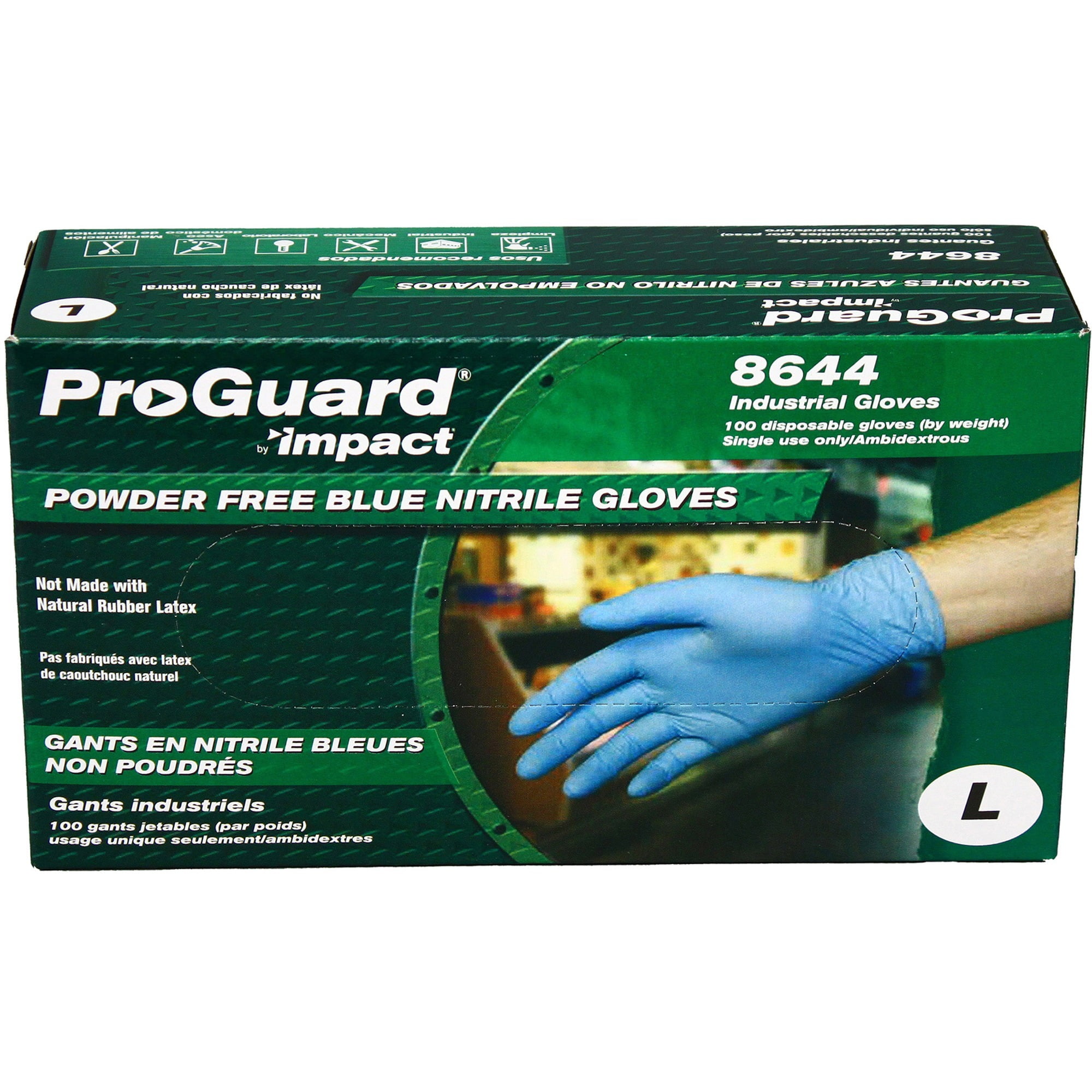 Craft Supplies & Tools Emerald Virtual Skin Nitrile Gloves Size Large Lg L Box of 100 Blue New in Box Food Safe Craft DIY General Purpose 