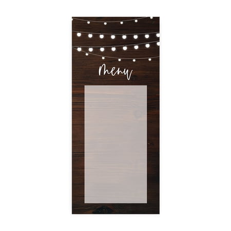 Koyal Wholesale Rustic Wood String Lights Printable Wedding Paper Menu Cards for DIY Printer  Pack of 52 price history on PriceWatchPro