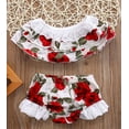 thumbnail image 2 of Baby Girls 2 Pcs Summer Cute Off-shoulder Tank Tops Shorts Sunsuit (0-3 Months), 2 of 3