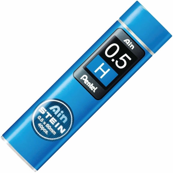 Pentel Ain Stein Lead Refill (0.5mm), H, 40 Leads per Tube