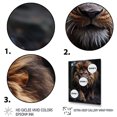 thumbnail image 3 of Designart "Vibrant Lion Black and White Portrait I" Animals Canvas Wall Art, 3 of 5