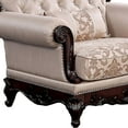 thumbnail image 4 of Vera Accent Chair, Tufted Pattern, Carved Dark Cherry Brown, Brown, 4 of 5
