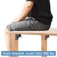 thumbnail image 3 of Paquete de 4 bisagras con cierre para soportes de mesa plegables TopDirect, 3 of 9