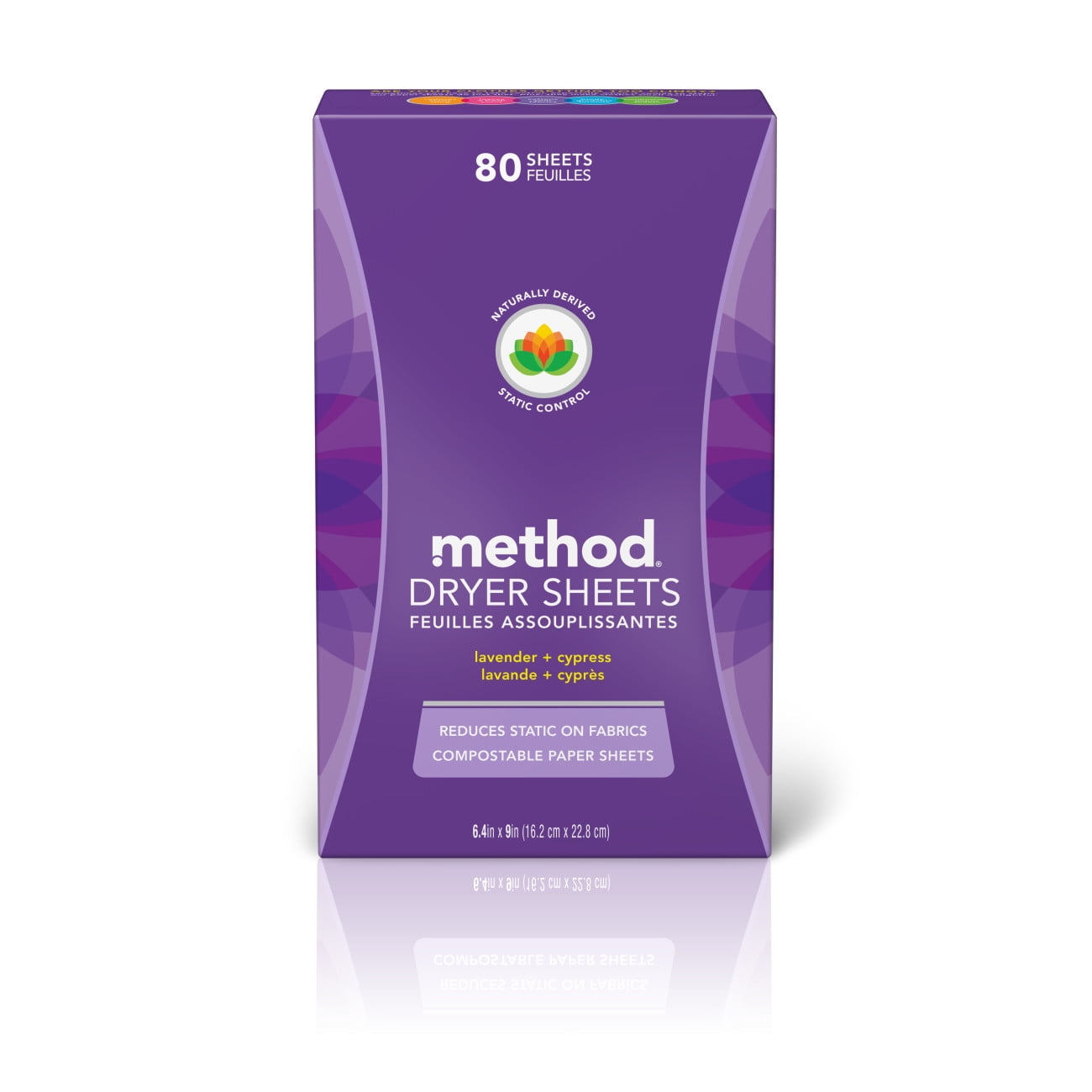 Method Dryer Sheets, Lavender + Cypress, 80 Sheets