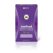 Method Dryer Sheets, Lavender + Cypress, 80 Sheets