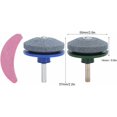 thumbnail image 2 of Afilador de cuchillas de 3 piezas, herramienta de pulido para cortacésped, afilador de cuchillas con material de esmeril para cortacéspedes, taladros, cortacéspedes, hoces, uso, 2 of 5