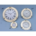 thumbnail image 3 of Brass Porthole Clock 12" - Brass Port Hole - Decorative Port Hole - Nautical Cl, 3 of 6