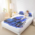 thumbnail image 4 of Homewish Rustic Western Cowgirl Twin Sheet Sets,Country Farmhouse Lodge Twin Fitted Sheet,Blue Oil Pianting Flat Sheet For Kids,Breathable Home Decor,3 Pieces, 4 of 7
