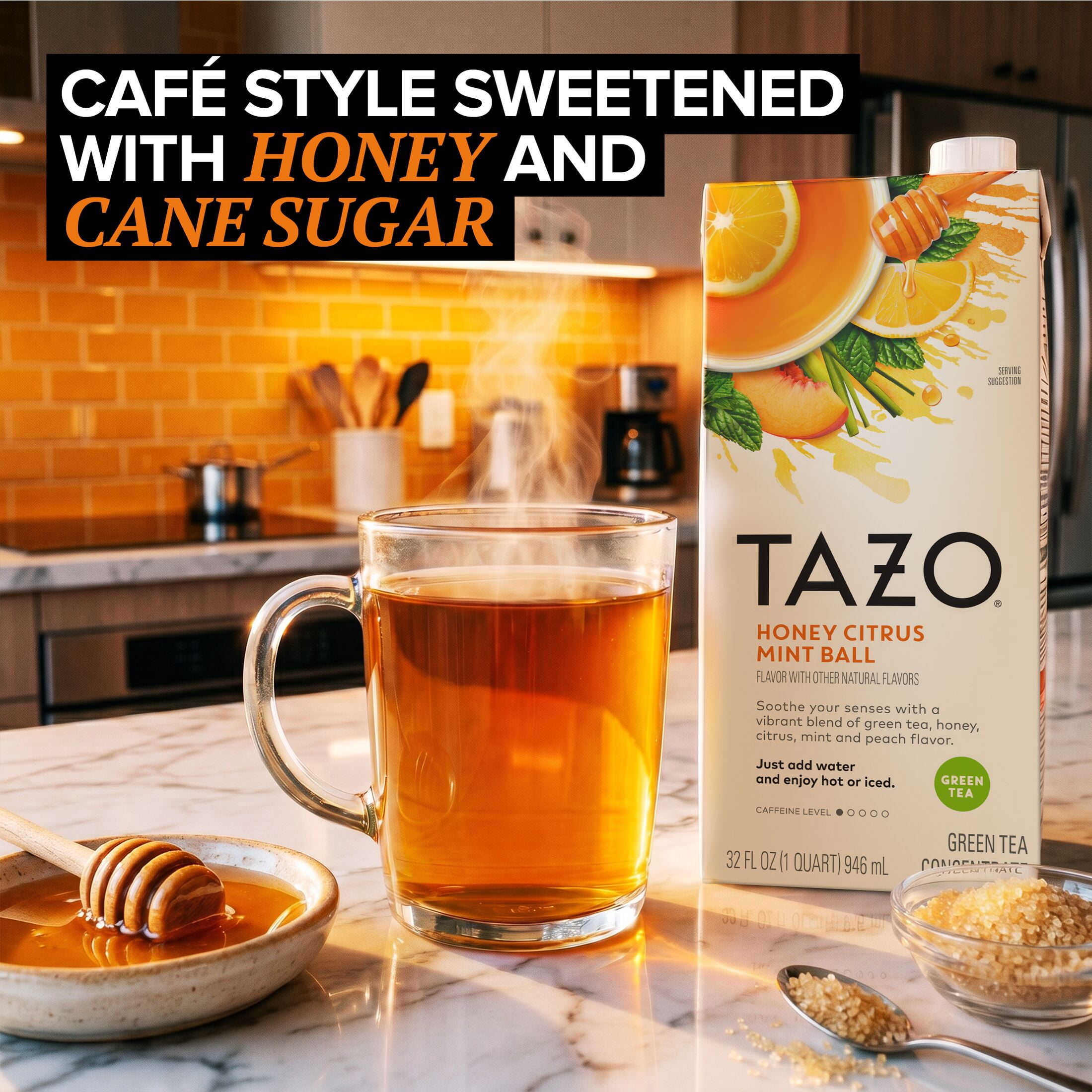 TAZO Honey Citrus Mint Ball Green Tea Liquid Concentrate 32 fl oz