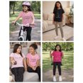 thumbnail image 3 of Baby Phat Girls Leggings Set - Lightweight Short Sleeve Graphic Tee and Leggings for Girls 2 Piece, 3 of 7