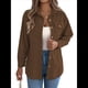 thumbnail image 2 of Camisa de Punto para Mujer, de Otoño, de Corta, de , de Larga, con Botones Café XXL, 2 of 9